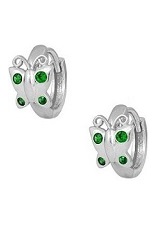 superb mini silver may birthstone earrings for babies and kids